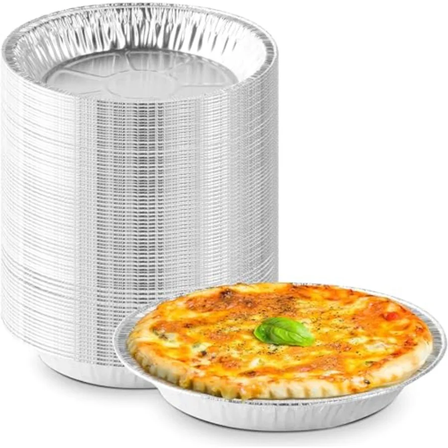 

ct. Disposable Aluminum Foil Pie Pans 8 inch Deep Baking Tins Perfect for Hot and Cold Foods - Made in USA