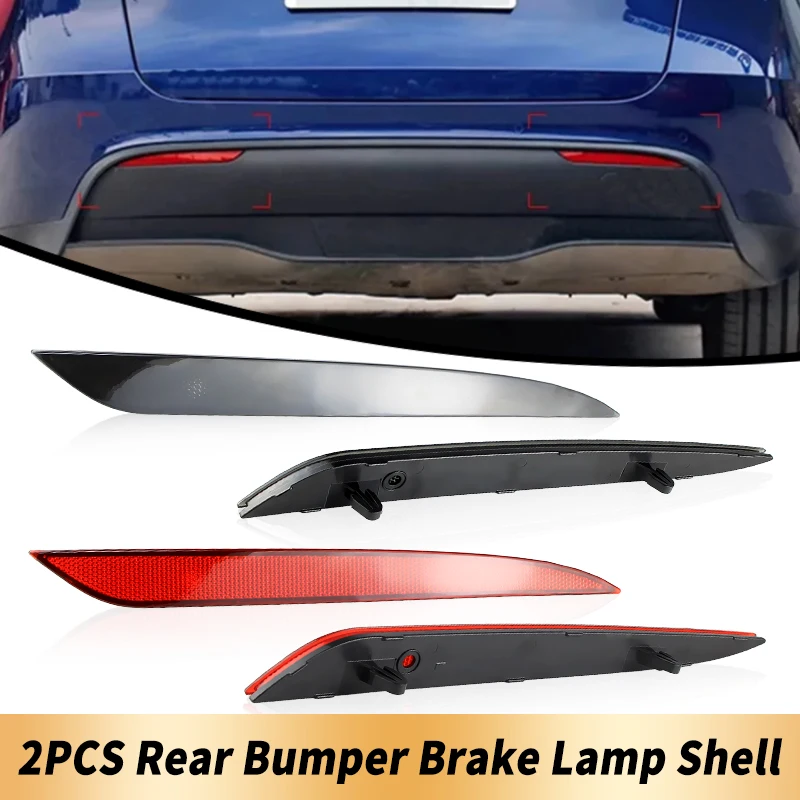

2PCS Only Shells No Bulbs Rear Bumper Brake Light Shell Housing Lens Plug and Play For Tesla Model S 2012-2022 Car Accessories
