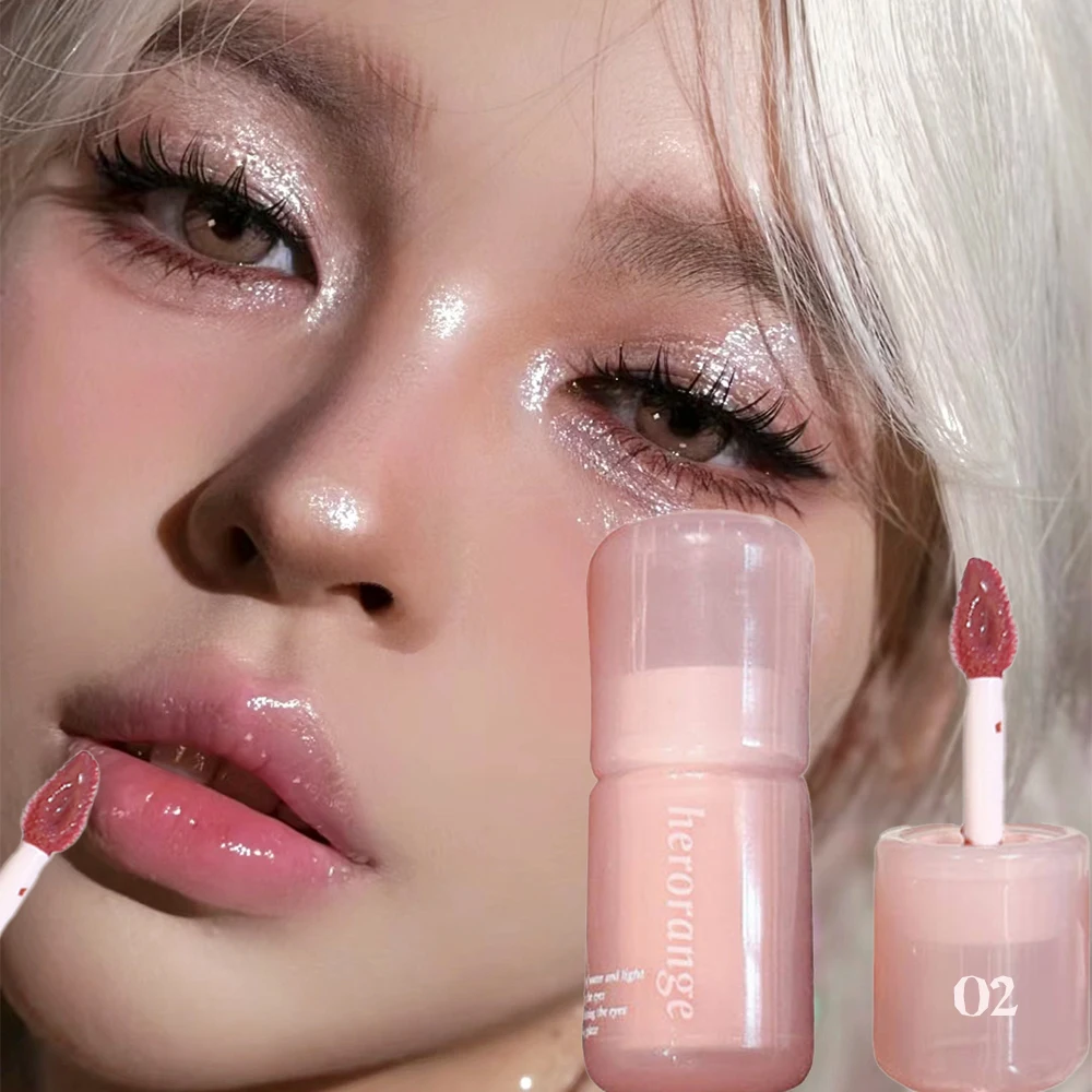 HERORANGE Full Shine Mirror Lip Gloss Liquid Moisturizing and Moisturizing Highly Pigmented Lip Stain for Women