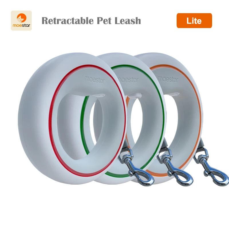 MOESTAR Retractable Dog Leash Lite Version Durable Training Walking Safety Dog Rope 3M Retraction Length for Max Pet Weight 30kg 3