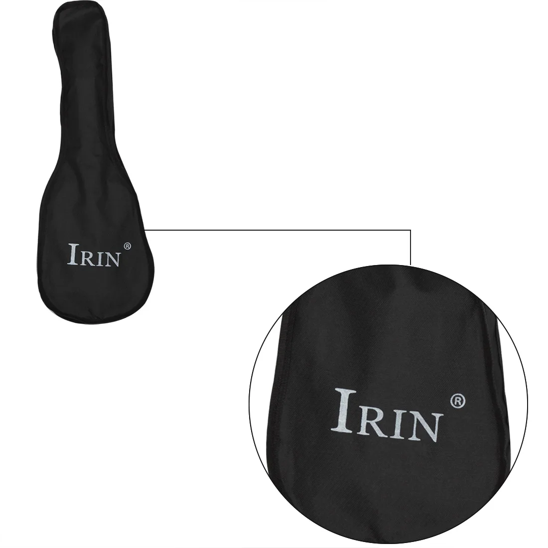 IRIN 21/23/26 بوصة حقيبة القيثارة حافظة ناعمة حقيبة طبقة واحدة سوداء حقيبة كتف محمولة مبطن أجزاء الأدوات الملحقات