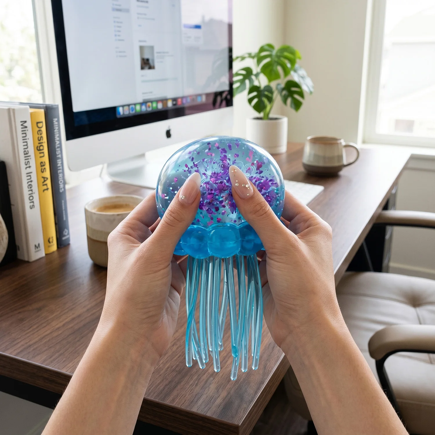 Squishies Quallen-Quetschspielzeug, sensorisches Wasser-Quetschspielzeug, weiche, farbenfrohe Anti-Stress-Quetschbälle, Blindbox – Detail 7