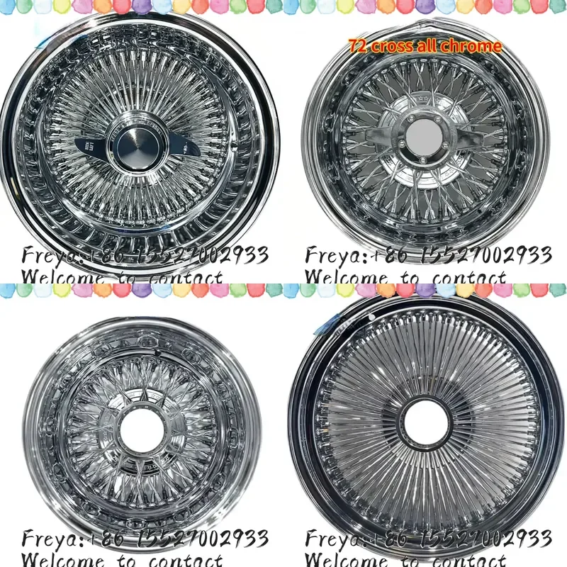 Lowrider 13x7 Reverse 100 Straight Lace Spoke Chrome Wire Wheel Rim Forging Wheel Zenith Wire Wheel