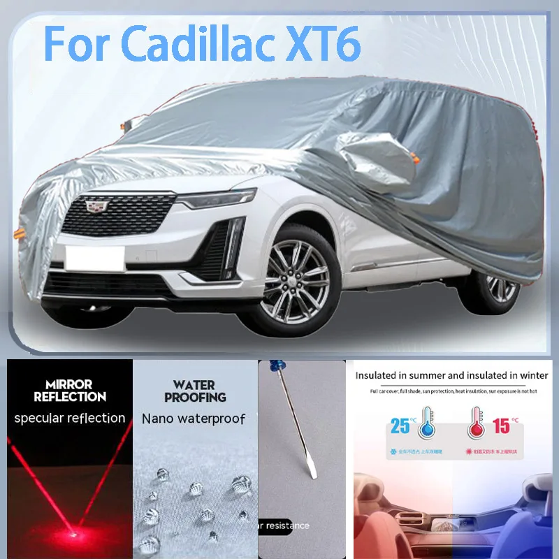 

For Cadillac XT6 Full Car cover with UV protection and Winter Insulation roles,Rainproof,Snowproof Ati-frost properties.