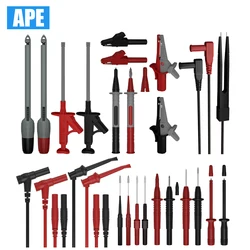 25PCS Multimeter Test Leads Kit with Digital Electrical Test Probes with Alligator Clips with Insulation Wire Piercing Probe