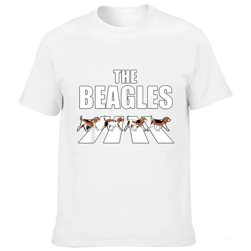 The Beagles Dog Kawaii Couple Cotton T-shirt Hot Sale Cartoon Tee Tops Men Women Fashion Short-sleev Casual Graphic Tee