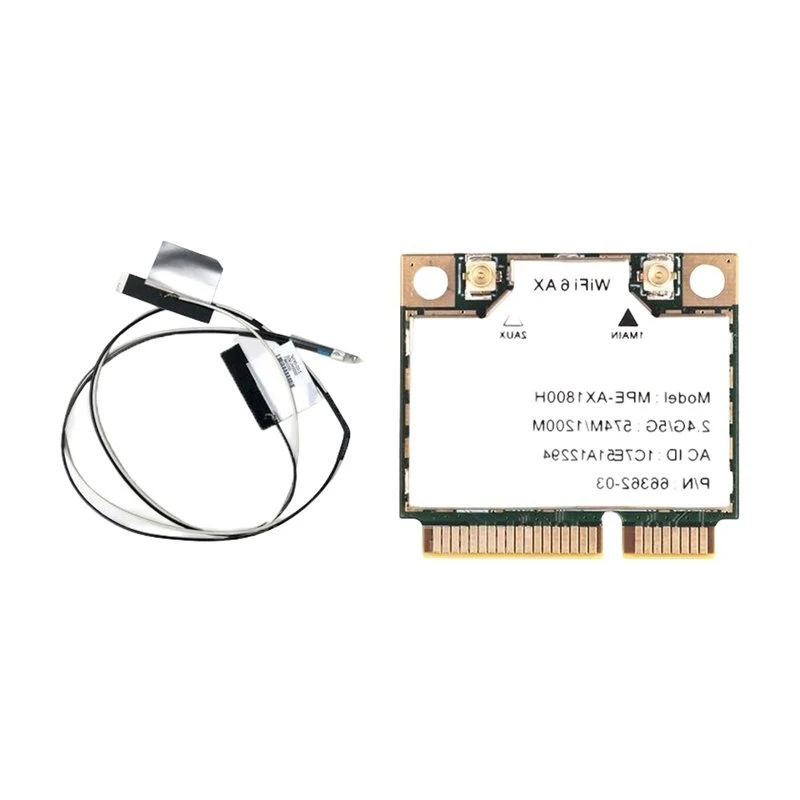 AU61-MT7921 Wifi 6 Dual Band Wifi 6 Bluetooth 5.2 Card Wireless Network Adapter For Mini Pcie 2.4G/5Ghz For Laptop/PC