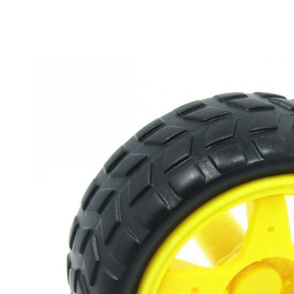 

8 pcs Rubber Wheel Smart Robot Car Chassis Accessories 360 Degree Steering Gear Compatible With Tt Motor For Children Car