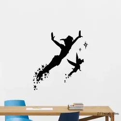 Peter Pan Wall Decal Cute Cartoon Wall Sticker for Nursery Kids Baby Bedroom Vinyl Stickers Decor Dreams Kids Mural L485