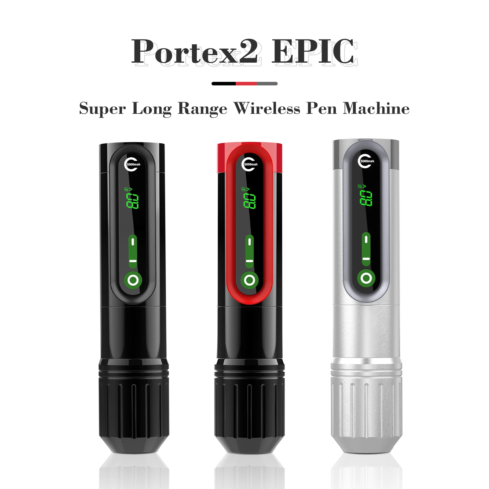 

5000mAh EZ P2 EPIC Wireless Battery Tattoo Pen OLED Display Rotary Tattoo Machine External Rotor Brushless Motor