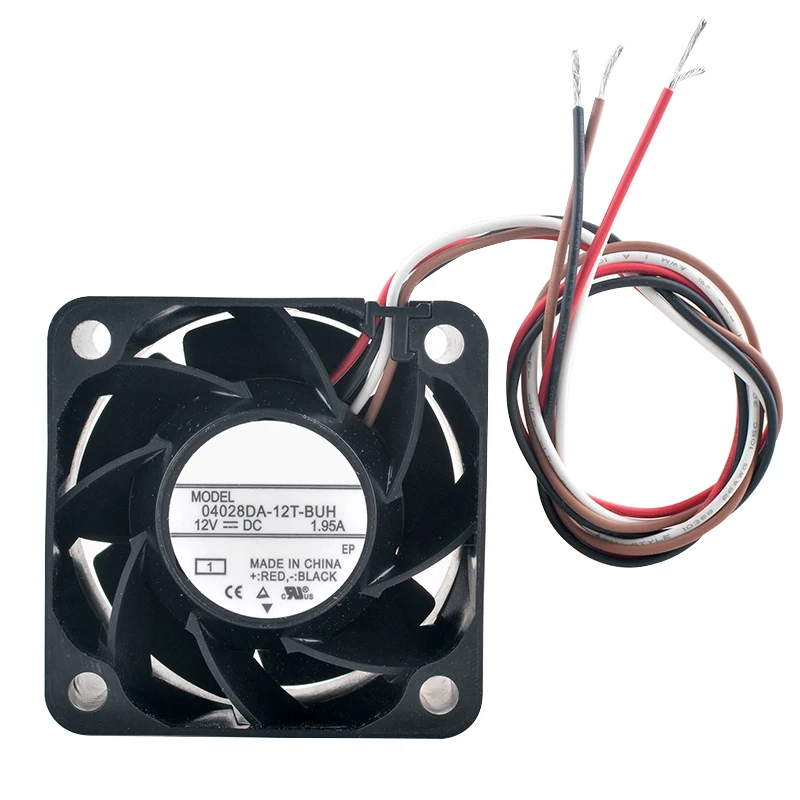 04028DA-12T-BUH High Speed Axial Flow Cooling Fan 4cm 40mm 40x40x28mm DC12V 1.95A 4-Pin 26500RPM for 1U 2U Power Supply