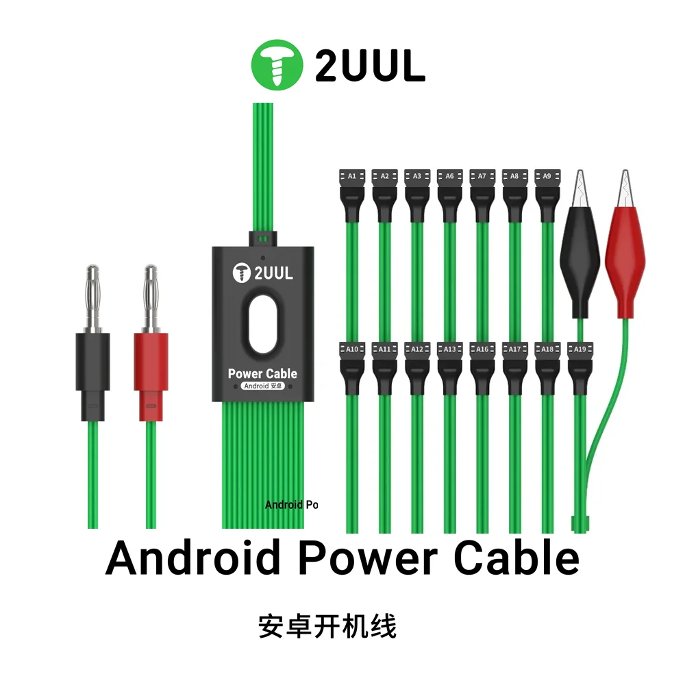 2UUL PW04 Android Power Boot Cable for Phone Xiaomi Samsung Motherboard Activation 19 in 1 Flexible Silicone Repair Cable view 2