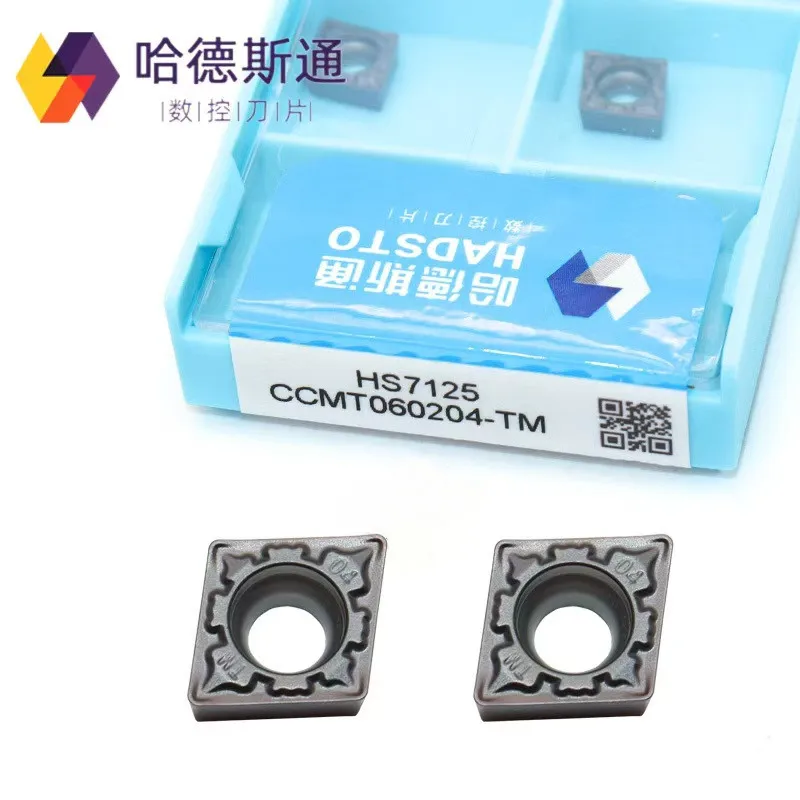 Hadsto 100% Original Ccmt 060204 -Tm Ccmt 060208 -Tm Hs7125 Hs7225 Lathe Turning Carbide Stainless Steel Internal Hole Cnc Turning Blade