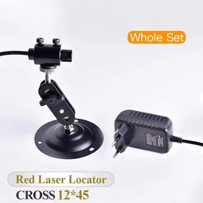 Set 12*45 635nm 10mw Focusable Beam Cross Laser Red Light Positioner Red Laser Cross Locator For CNC Woodworking Marking Machine