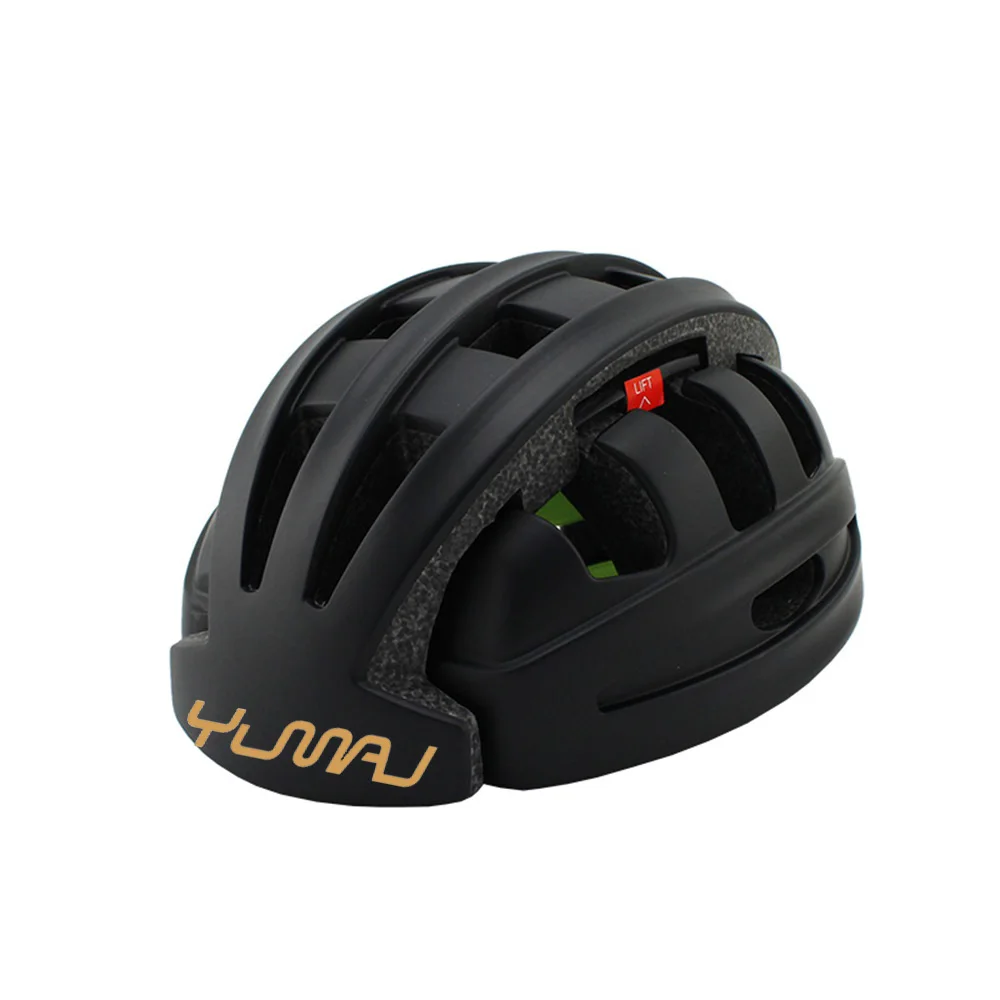 

YUMAJ new upgraded version of the folding portable bicycle helmet with taillight and high magnetic buckle cycling safety helmet