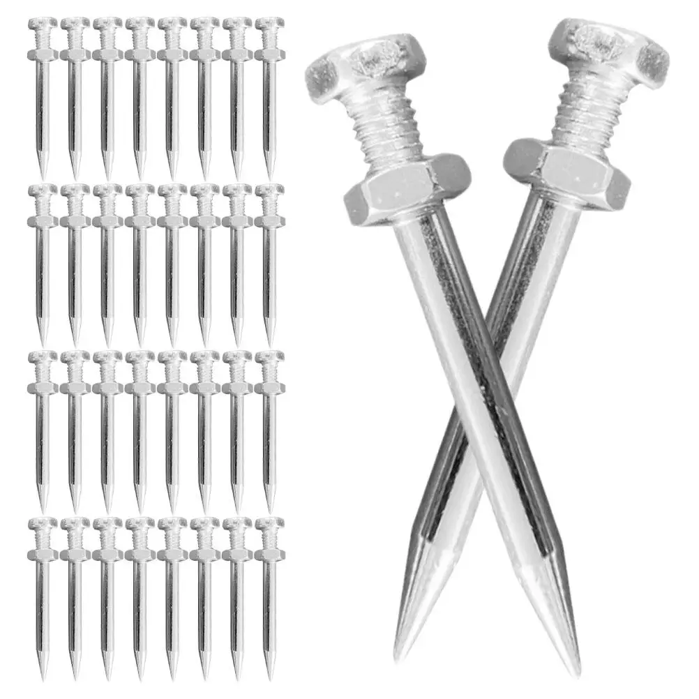 

40 Pcs Grass Nailed Shoes Aerator Lawn Metal Extra Long Spikes Yard Tools Material Easy Use Garden Soil Loosening