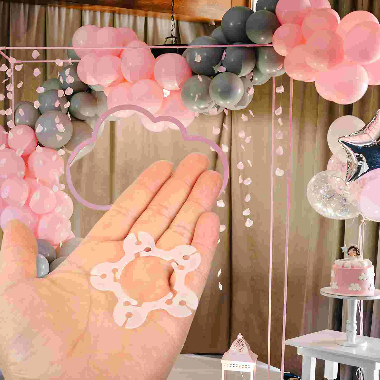 

100 Pcs Balloon Clamps Accessories Buckles Clips to Tie off Balloons Bride Bouquet