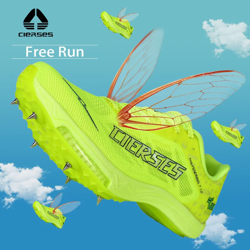 Full-length Carbon Plate Air Cushion Spikes For Track And Field Training Shoes Unisex Running Shoes Sports Shoes CLERSES