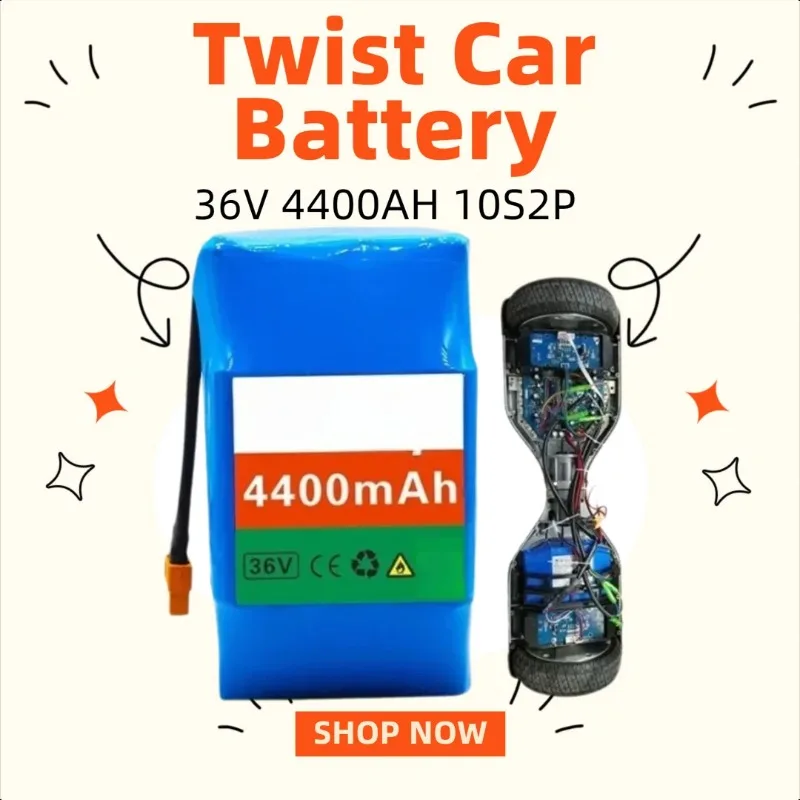 

Twist Car Battery 36V 4400AH 10S2P 18650 Lithium Battery Pack