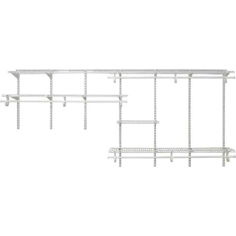 for ShelfTrack-sistema organizador  armario  alambre ajustable de 7 a 10 pies, con estantes, varillas  ropa, herrajes