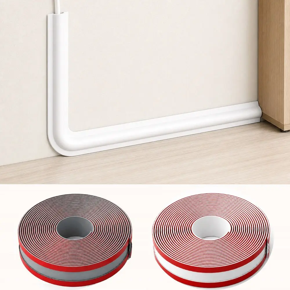 Professional PVC Floor Cable Cover Self Adhesive 300cm Ethernet Cable Hider No Drill Universal Cord Management Carpet/Floor