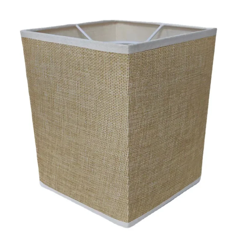 

Красивый квадратный льняной абажур E27 для настольных ламп, торшер, круглые фонари для спальни, аксессуары для освещения «сделай сам»