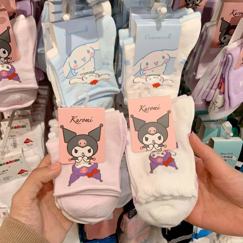 

Big-eared dog socks female Korean version sweet Japanese cartoon cute medium tube ins versatile Kulomi Yugui dog socks