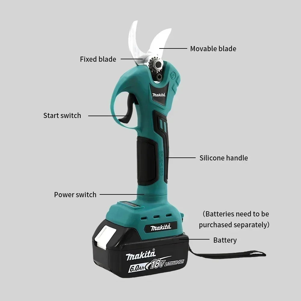 Makita Professional 18V Cordless Electrician Scissors Pruning Shears Cutter with Battery Wireless Garden Pruner Tool