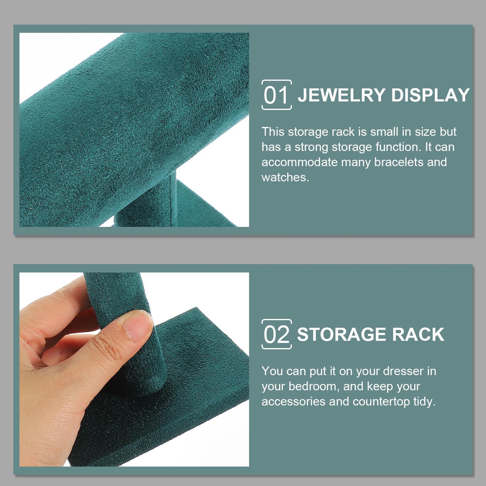 

Bracelet Display Stand Jewelry Organizer Multi-Function Watch Rack Decorative Storage for Bedroom Dresser Bracelet Holder