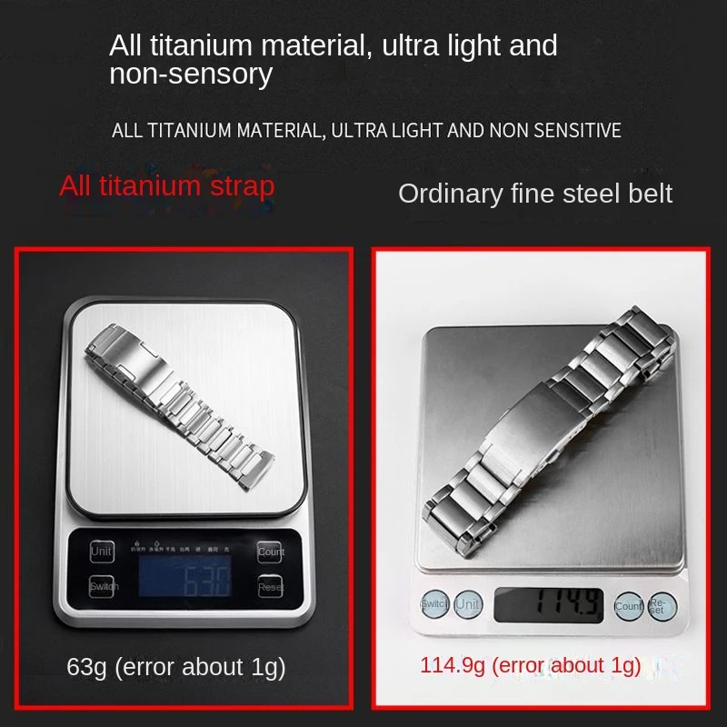 Correa de reloj de Metal de titanio para Huawei WATCH 4Pro Mars 4PRO, aleación de titanio, plata, azul, nueva cadena de reloj, pulsera de extremo de arco