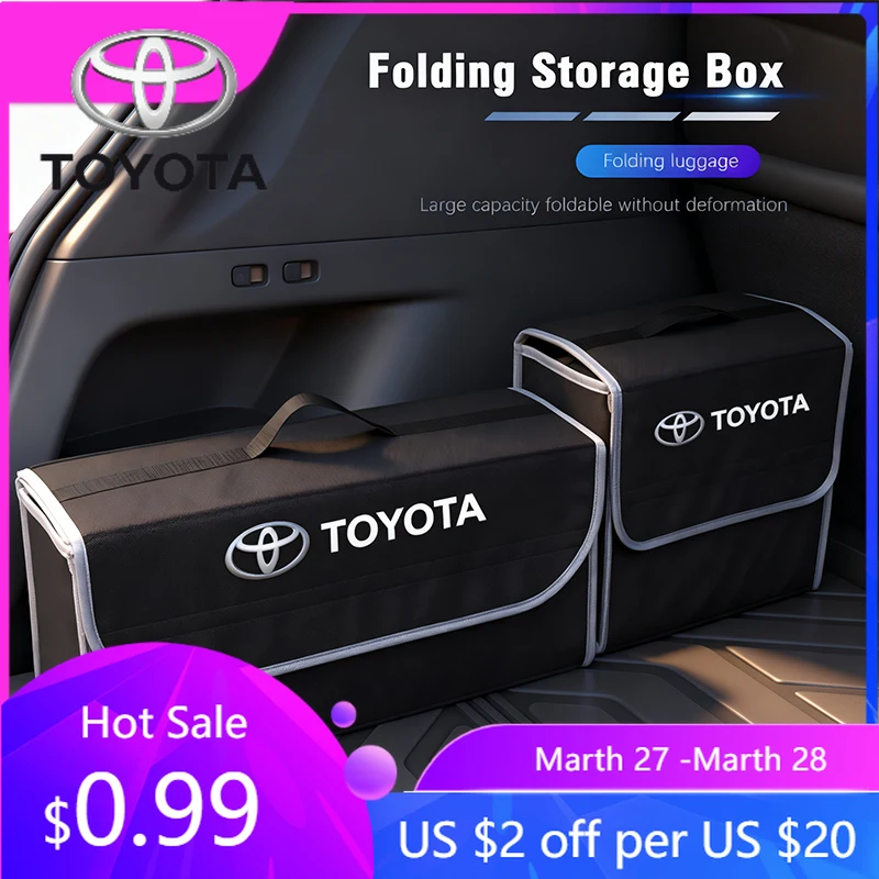 

Горячая новинка 2026: Органайзер для багажника автомобиля Toyota, складная сумка большой емкости для хранения для моделей Corolla, Yaris, Aygo, Prius, Camry, Auris A