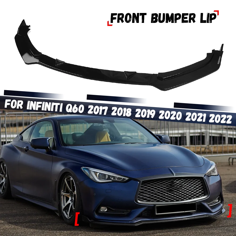 Para Infiniti Q60 2017 2018 2019 2020 2021 2022 Kit de carrocería Deflector de cubierta de alerón de parachoques delantero de coche