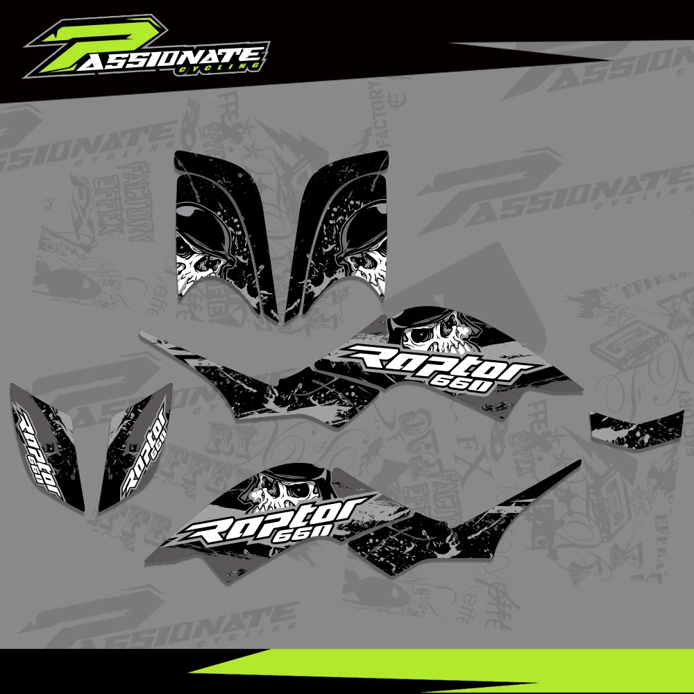 

for Yamaha RAPTOR 660 YFM660 YFM ATV 2001 2002 2003 2004 2005 ATV Full Fairing Decal Sticker Graphics Background Kits Decoration