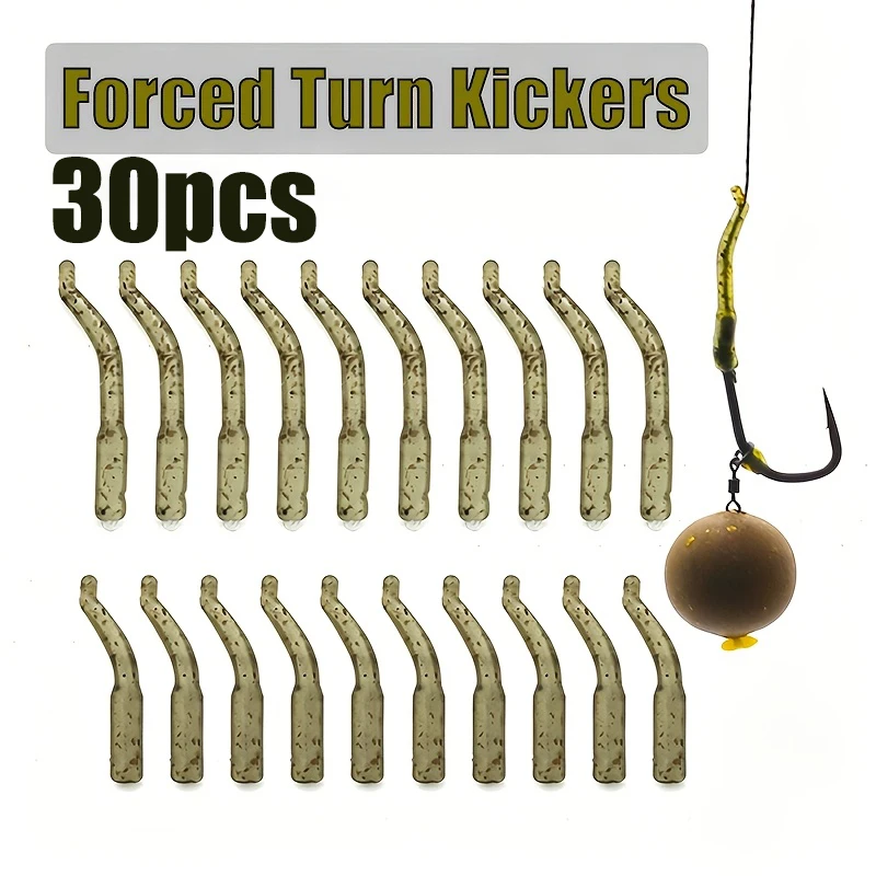30Pcs Forced Deflection Pieces for European-Style Carp Fishing, Anti-Bottom Fishing Hook Line Braided Rig Corner Connectors, Also Known as Hook Positioning Bias Tubes, Are One of the Core Components of the European-Style Reservoir Fishing System, and Are Key Components of the Ronnie Rig and Anti-Bottom Rigs. When Attached to the Hook Shank, They Allow the Hook Tip to Maintain a Specific Angle, Preventing Bait from Blocking the Hook Tip, Ensuring a Smooth Path, and Are Made of Transparent Brown Material That Reduces Fish Alertness.