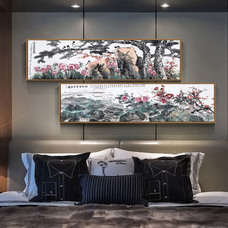 Modern Chinese style simple plum painting canvas wall art print canvas print print wall art picture for home decoration