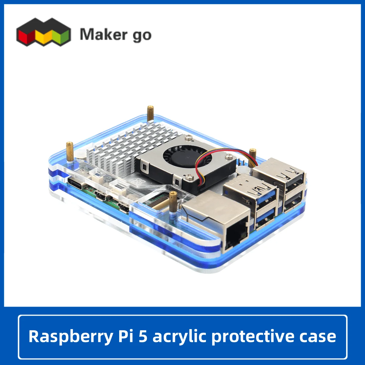 Raspberry Pi 5 Shell 5-layer Acrylic Protective Shell Supports The Installation Of Official Fans And Extensions