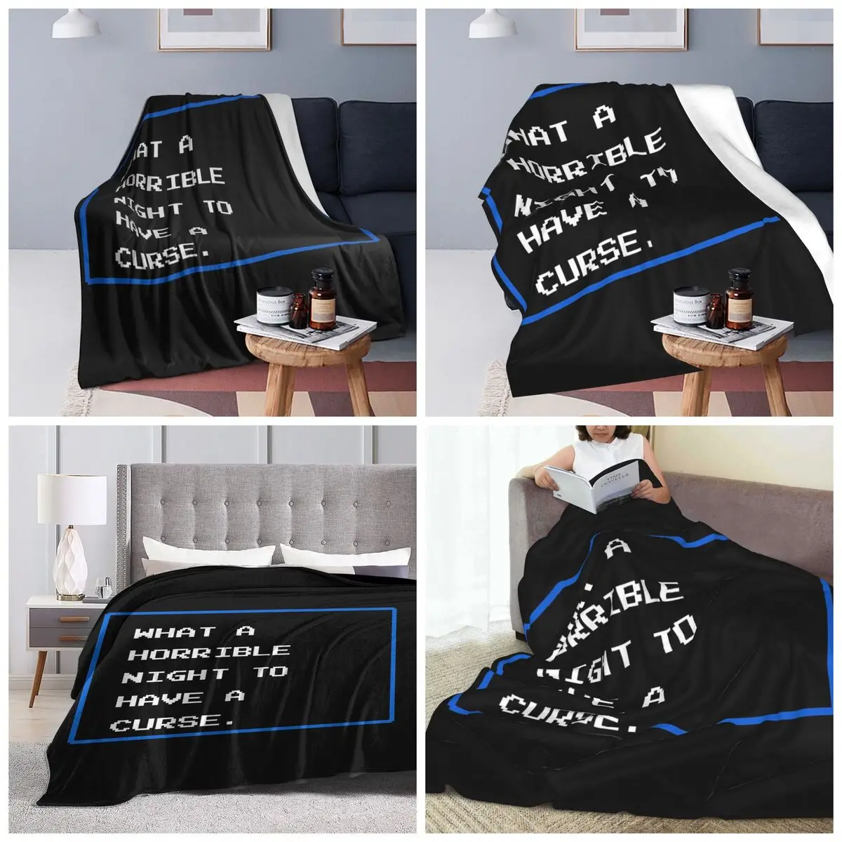 What A Horrible Night To Have A Curse Castlevania Game Blankets Soft Warm Flannel Throw Blanket Cover for Bed Travel Home Couch