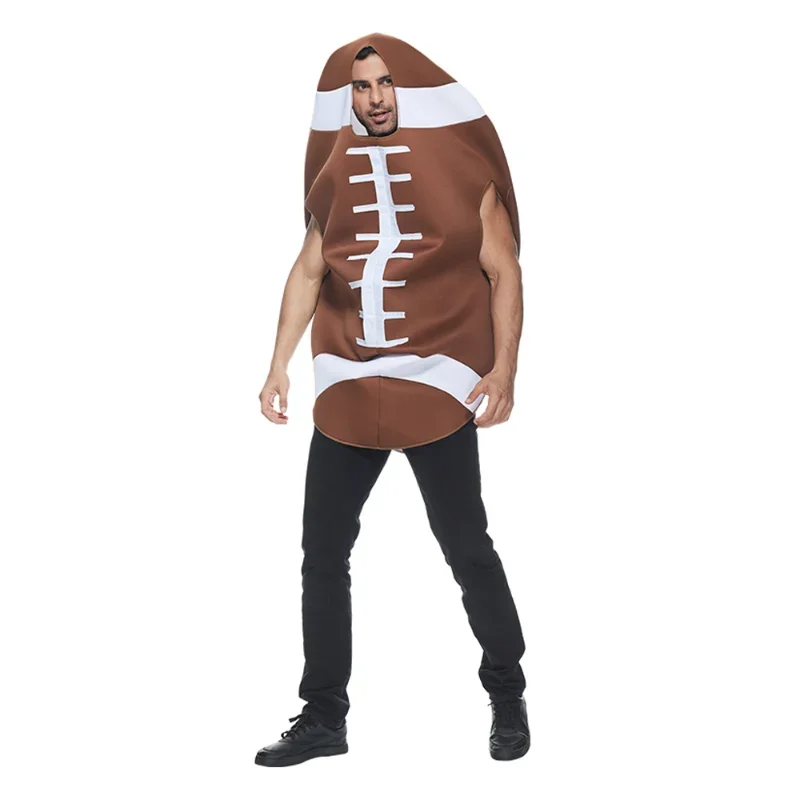

Costume de Football Amusant pour Adulte, Tunique d'Halloween, Ballon de Rugby, Tenue de Cosplay, Carnaval de Pâques, Robe de