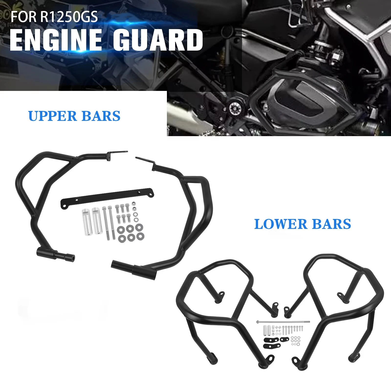 For BMW R1250GS R1250 GS R 1250 GS 2018-2024 Engine Guard Crash Bars Bumper Stunt Cage Motorcycle Frame Falling Protection Bars