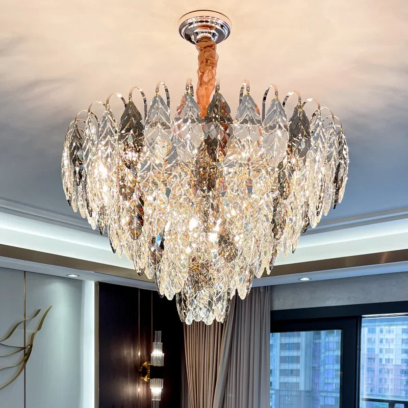 

Light luxury living room lamp simple modern atmosphere, new villa headlight, high-end dining room chandelier