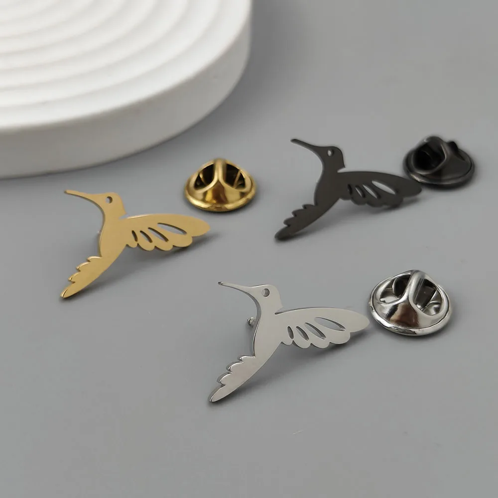 Exquisite Woodpecker Stainless Steel Cufflinks Available in Gold Silver and Black Colors Men's Business Dress Shirt Sleeve Nails