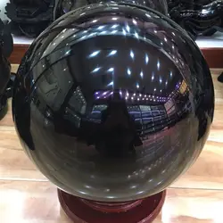 Natural Black Obsidian Sphere Crystal Ball Polished Stones Healing Crystals feng shui Sphere for Decoration Without Base