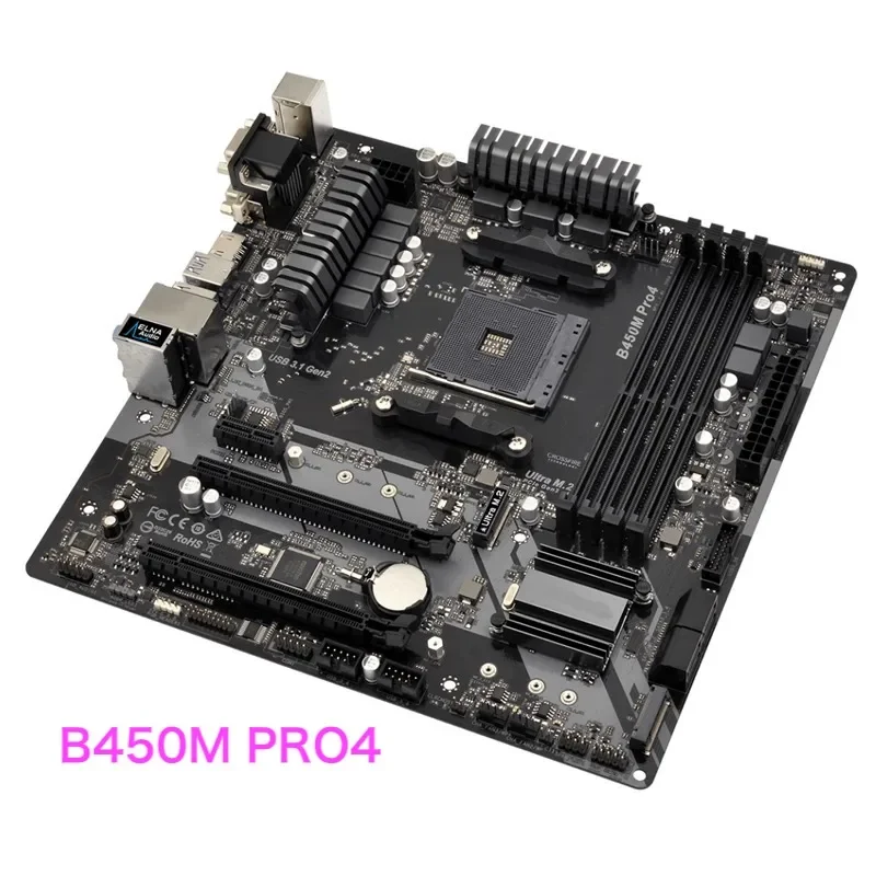 Suitable For Asrock B450M PRO4 Motherboard 64GB PCI-E 3.0 AM4 DDR4 Micro ATX Mainboard 100% Tested OK Fully Work