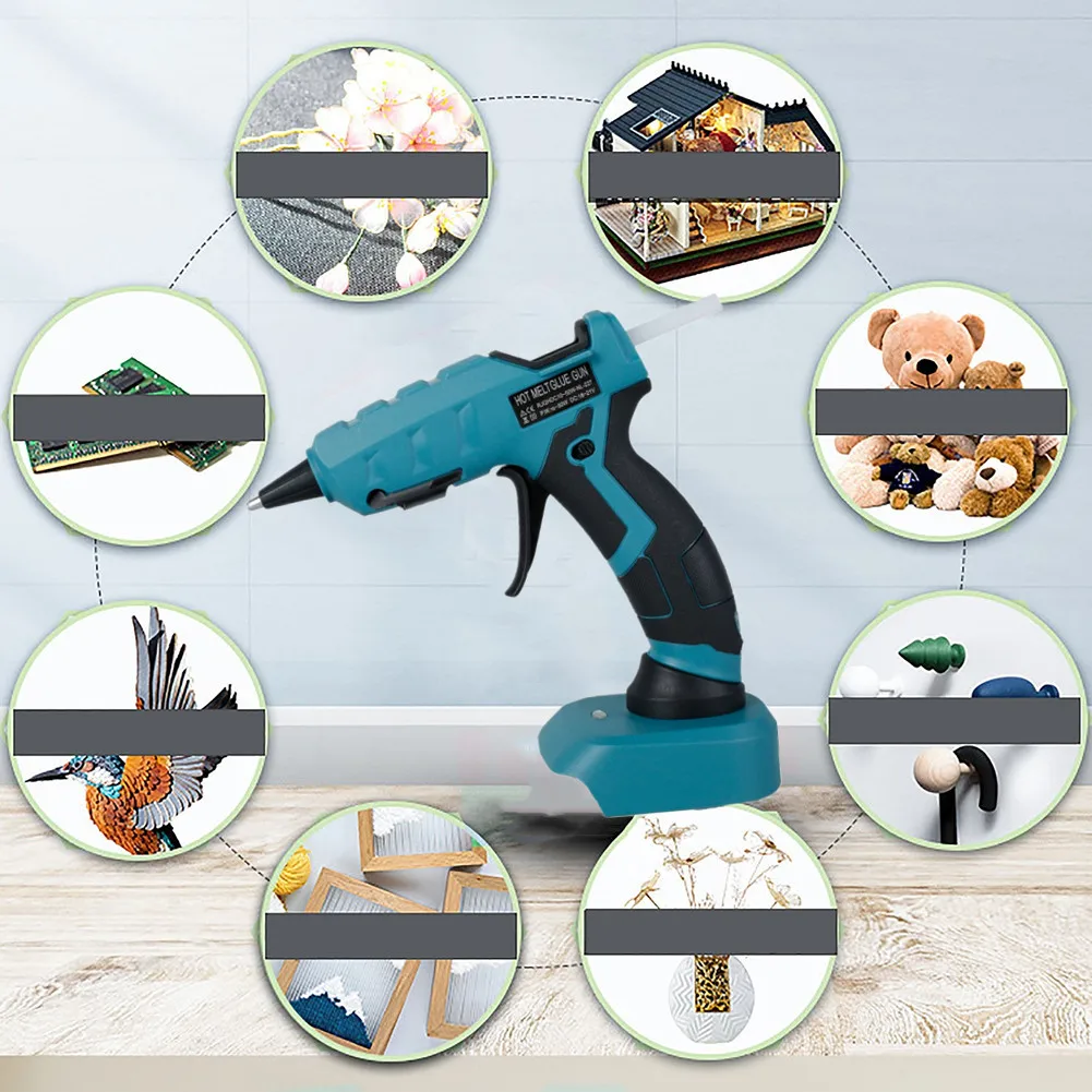 Cordless Hot Melt Glue Gun Glue Rod Stick Electric Dispensing Gun Crafts Home Repair DIY Power Tool Fit For Makita 18V Battery