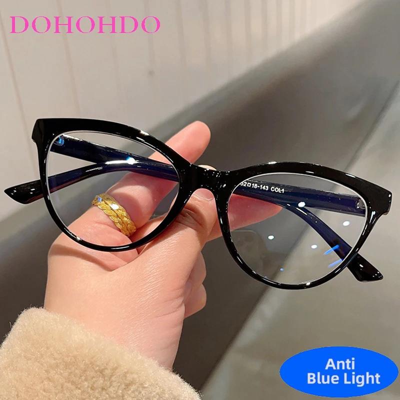 

Vintage Classic Brand Designer Unisex Blue Light Blocking Glasses Cat Eye Optical Glasses Computer Glasses For Office Work Очки