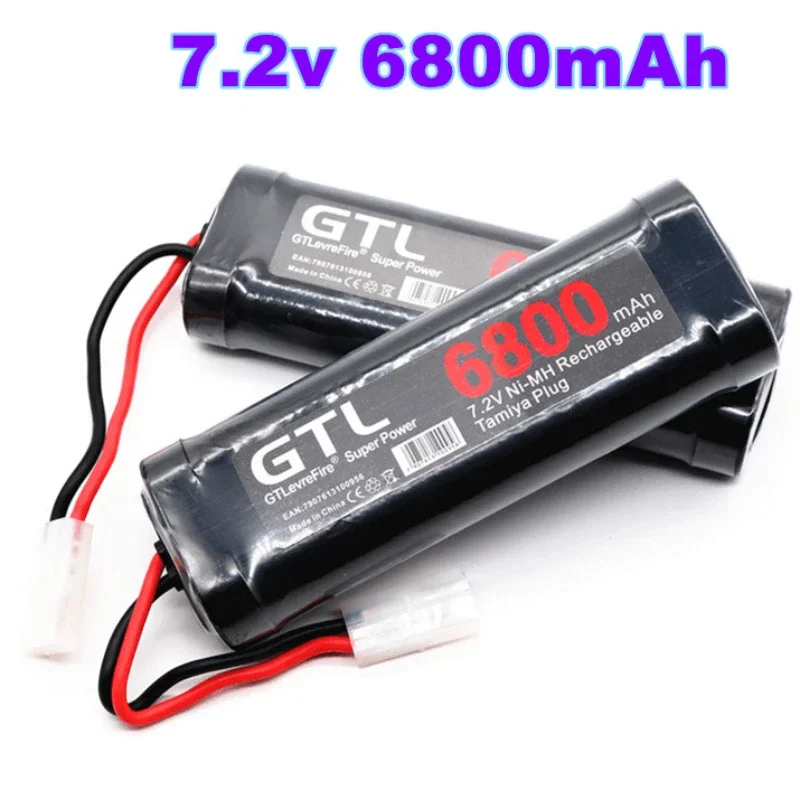 

100%New Original 7.2V Battery 6800mah NiMH Batteries Pack for RC Car Truck Buggy Boat Tank Ni-Mh Baterias Gray Supper Power