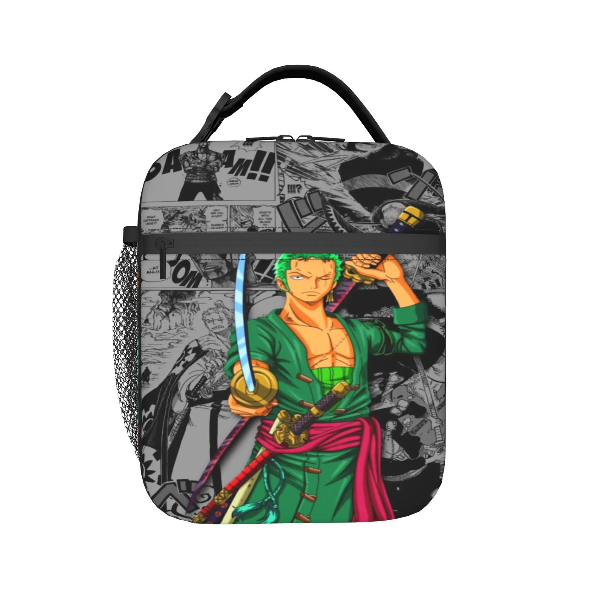 

luffys o-one-piece-e zoro Merch Insulated Lunch Bags For School Food Storage Bag Portable Thermal Cooler Bento Box