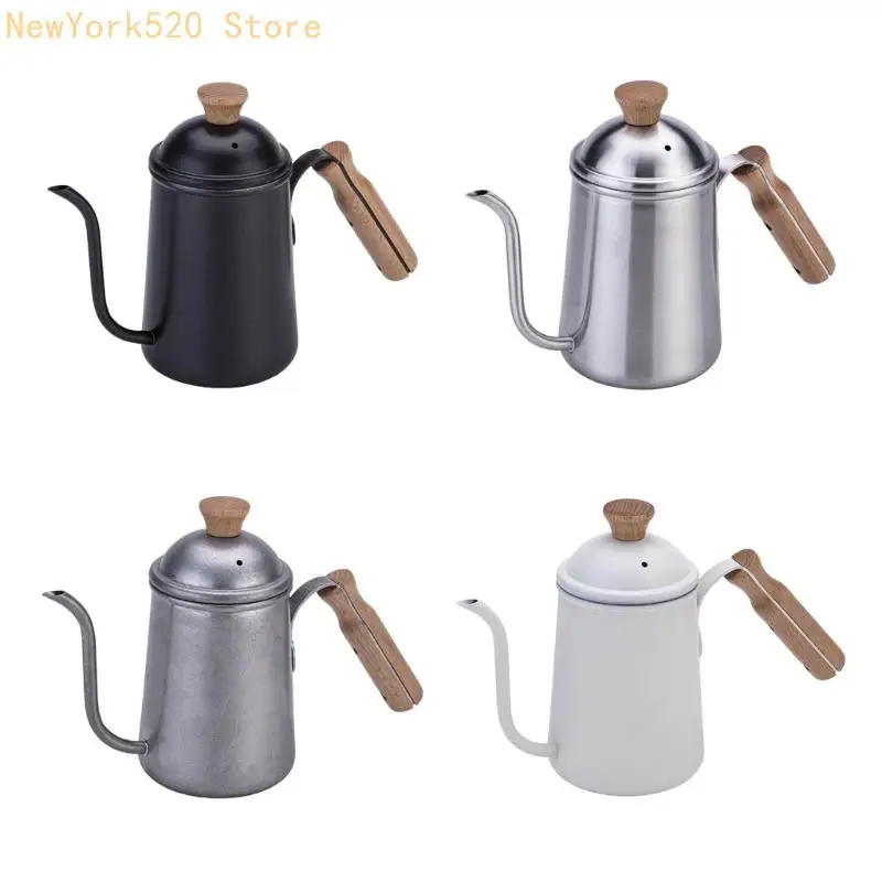 

N84C Coffee Hand Brewing Pot 650 мл длиной гусиной кофейный горшок из нержавеющего стали наливает на чайник портативный горшок