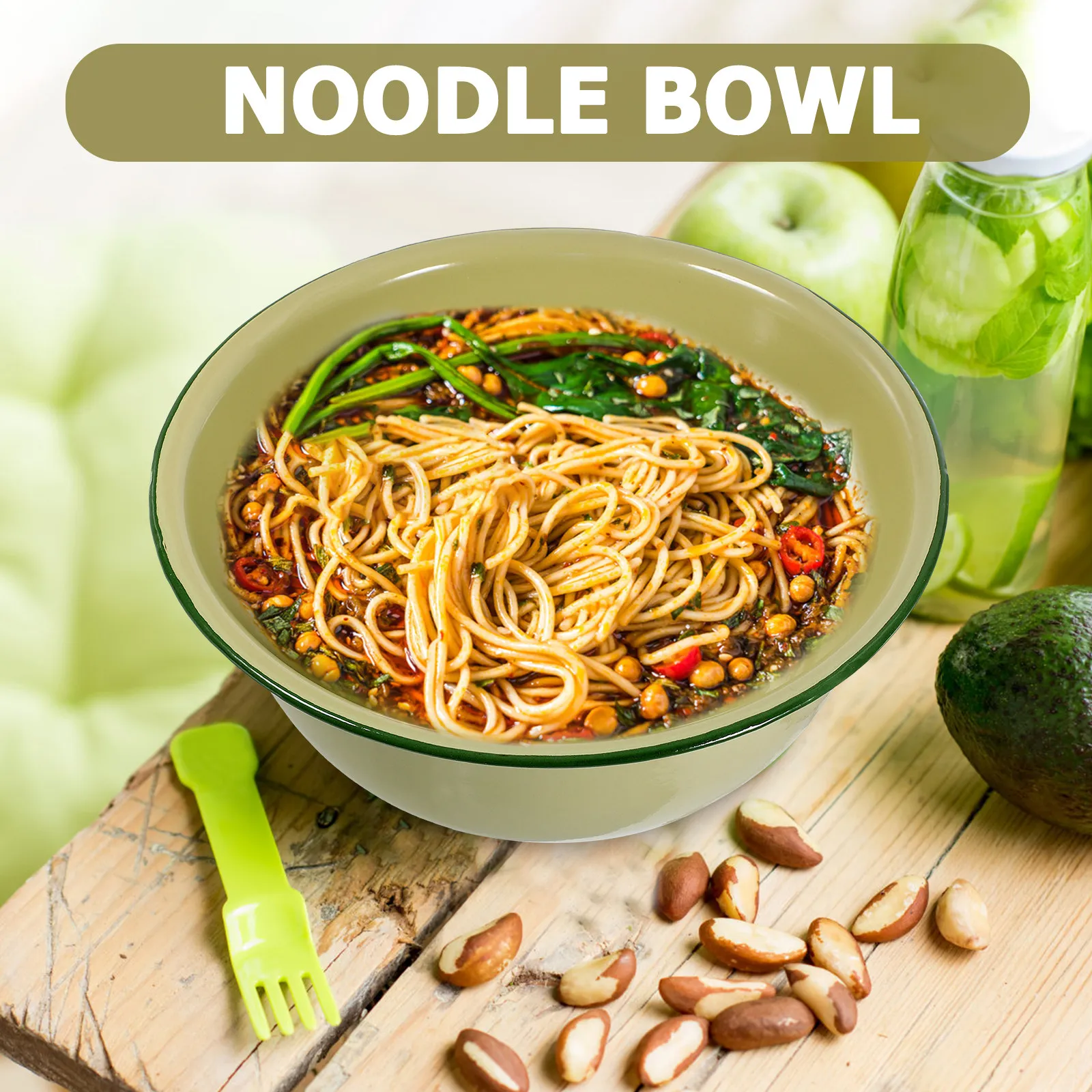 

Набор из 2 эмалированных мисок в ретро-стиле, винтажные емкости для еды, многофункциональные эмалированные кастрюли для дома, легко моются, идеальное решение для хранения, незаменимые кухонные принадлежности