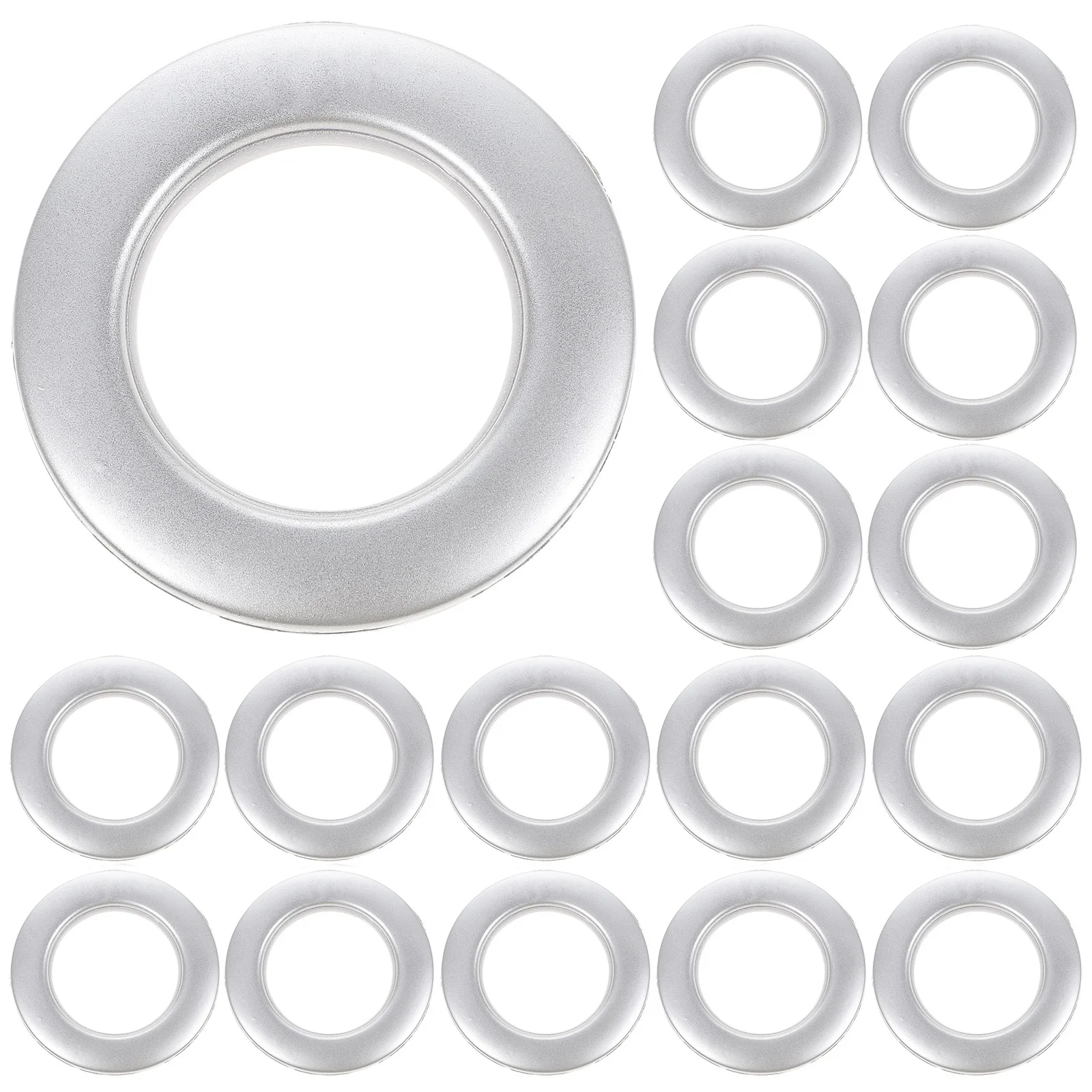 

75pcs Curtain Grommets Inner Diameter 2.5 Inch Plastic Reusable Sliding Ring For Sheer To Drapes Home Decor